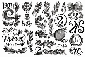 twenty fifth written in cursive tattoo idea