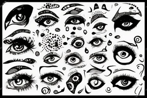 pint of beer and eye tattoo idea