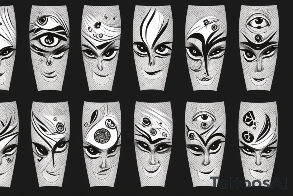 pint of beer and eye tattoo idea