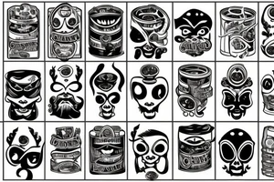 keg of beer and eye tattoo idea