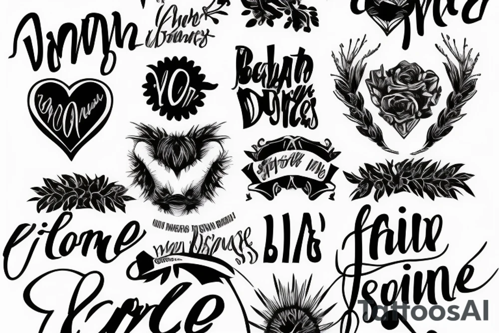 Barbed wire lettering tattoo idea
