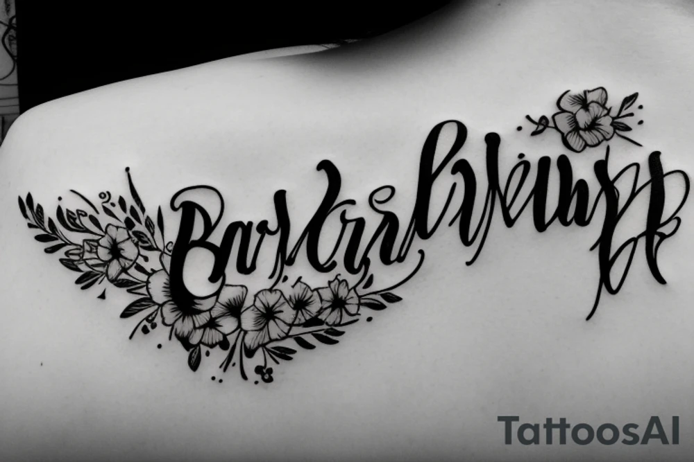 Barbed wire lettering tattoo idea