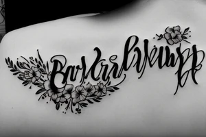 Barbed wire lettering tattoo idea