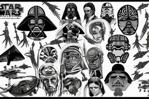 Maori and Star Wars mix tattoo idea