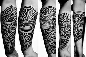 Maori and Star Wars mix on the hole arm tattoo idea