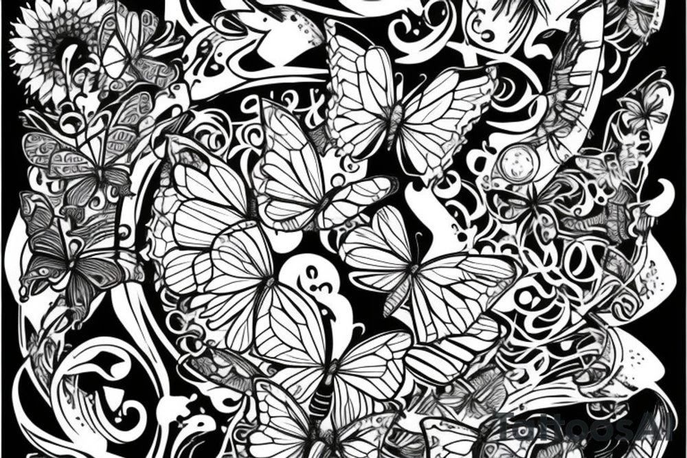 butterfly with the wrld is yours under it and a 999 under the phrase tattoo idea