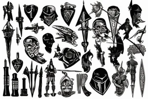 knight after a war tattoo idea