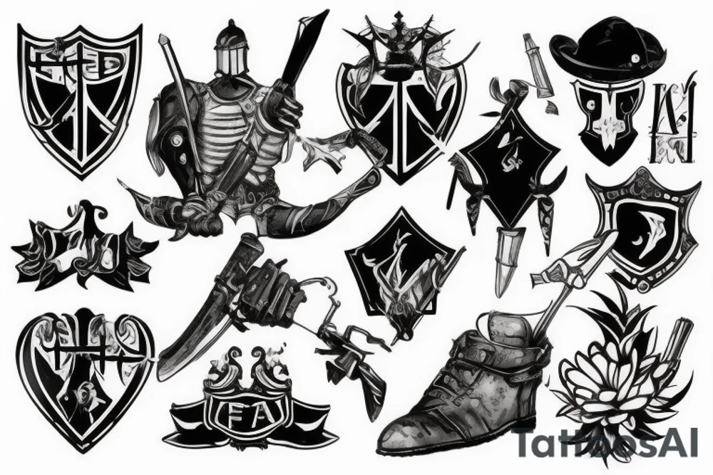 knight after a war tattoo idea