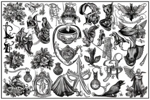 medieval scene tattoo idea