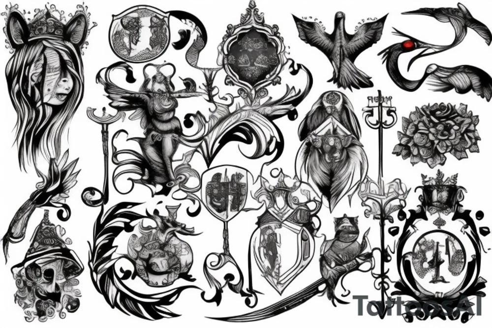 medieval scene tattoo idea