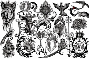 medieval scene tattoo idea