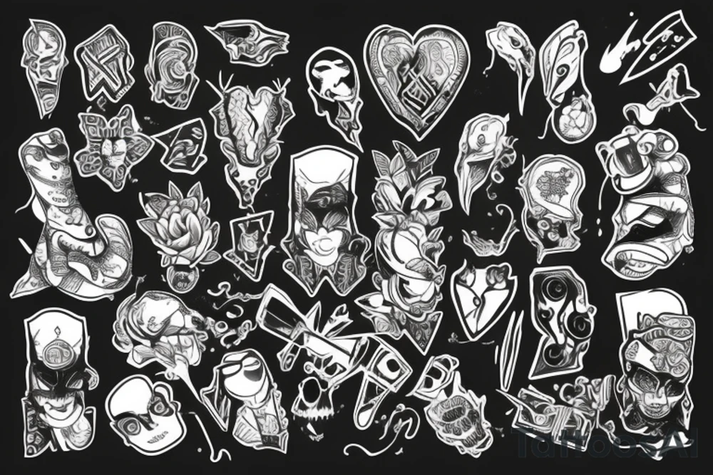 A battery that only has negative sides tattoo idea