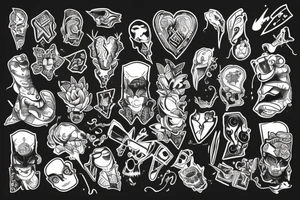 A battery that only has negative sides tattoo idea