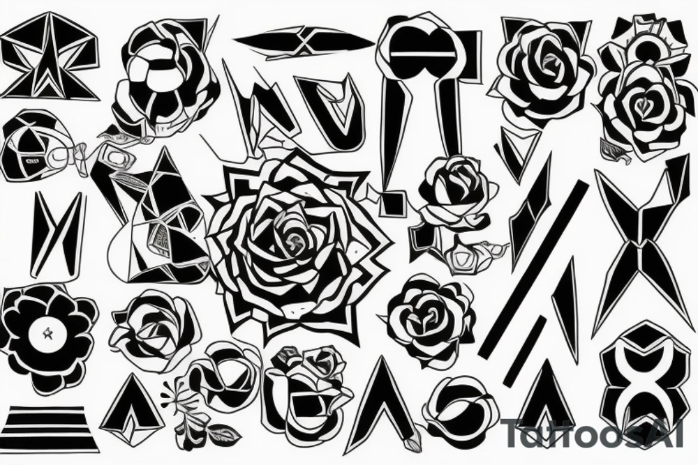 A battery that only has negative sides tattoo idea