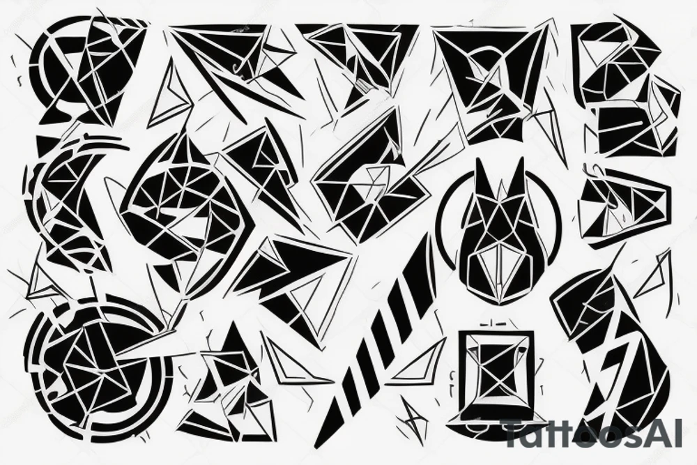 A battery that only has negative sides tattoo idea