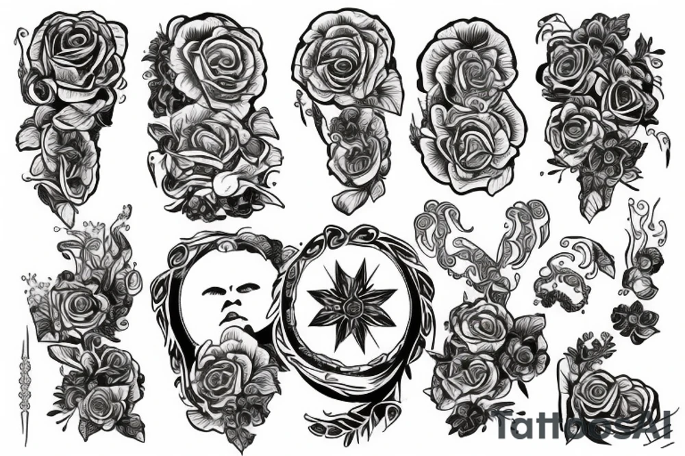 Лев с бородой tattoo idea