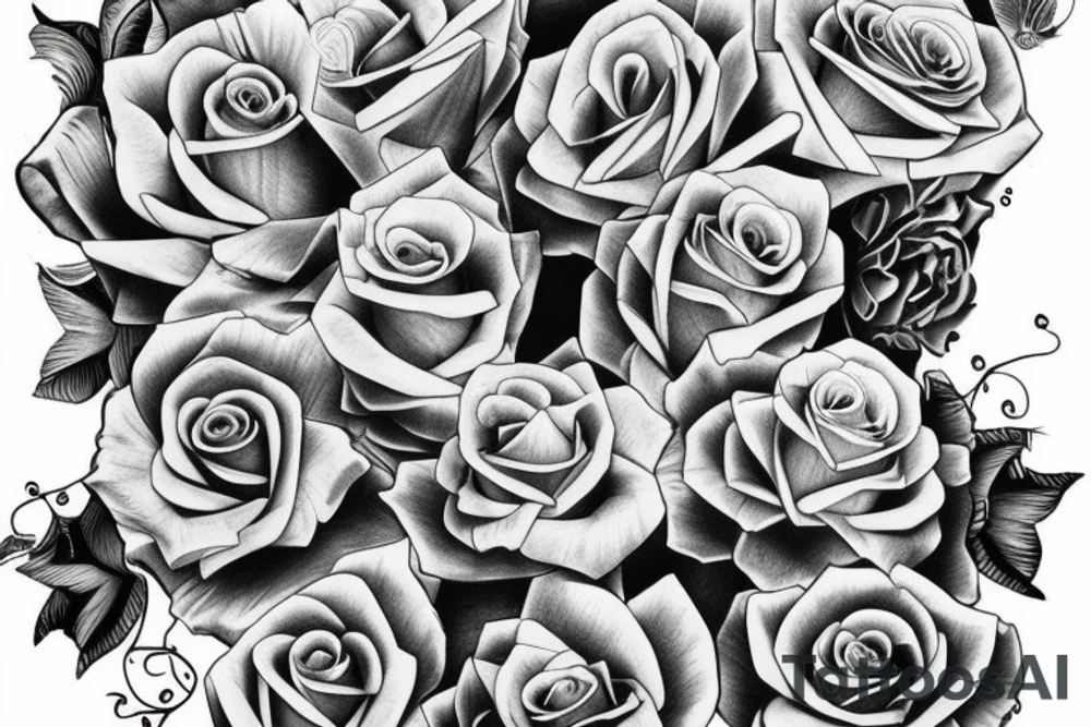Full sleeve, gates of heaven, doves, roses lots of detailed shading tattoo idea
