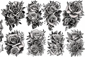 Full sleeve, gates of heaven, doves, roses lots of detailed shading tattoo idea