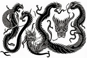 Gemini double dragon tattoo idea