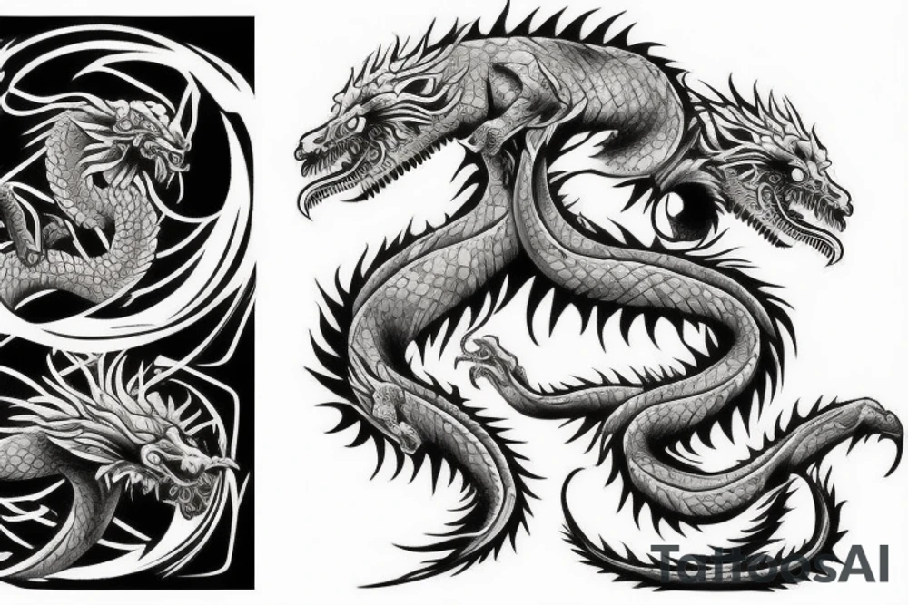 Gemini double dragon tattoo idea