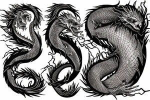 Gemini double dragon tattoo idea