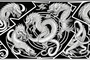 Gemini double dragon tattoo idea