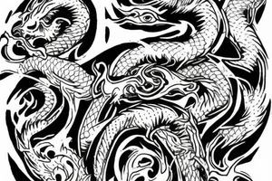 Gemini double dragon tattoo idea