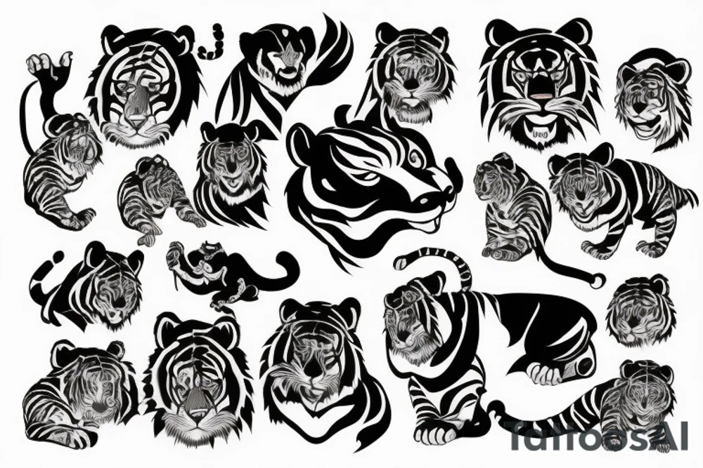 Japanese samurai
With a tiger tattoo idea