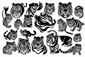 Japanese samurai
With a tiger tattoo idea