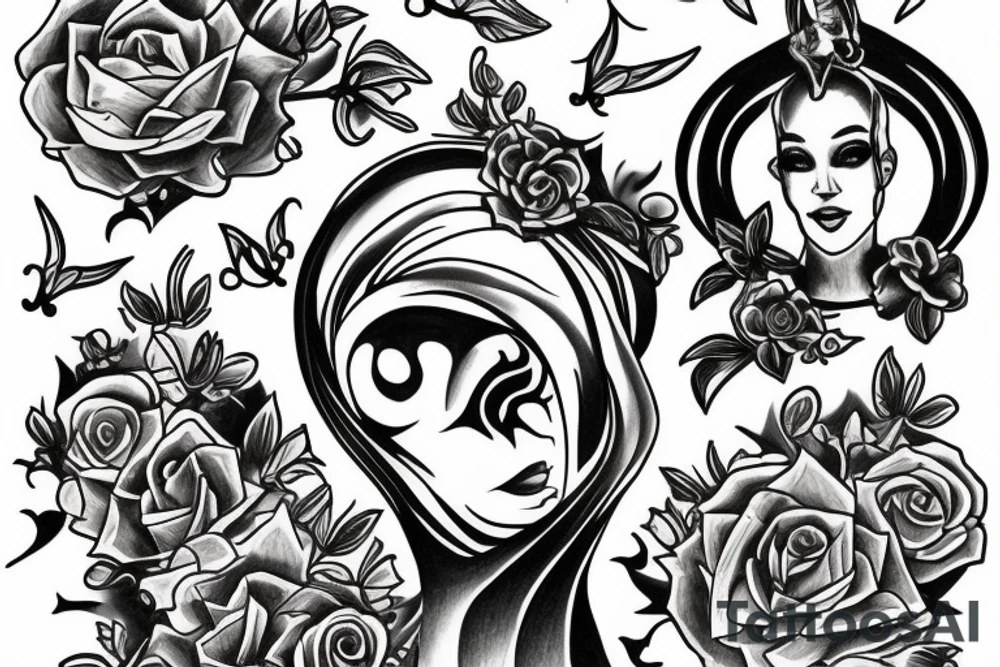 mom with 2 sons tattoo idea