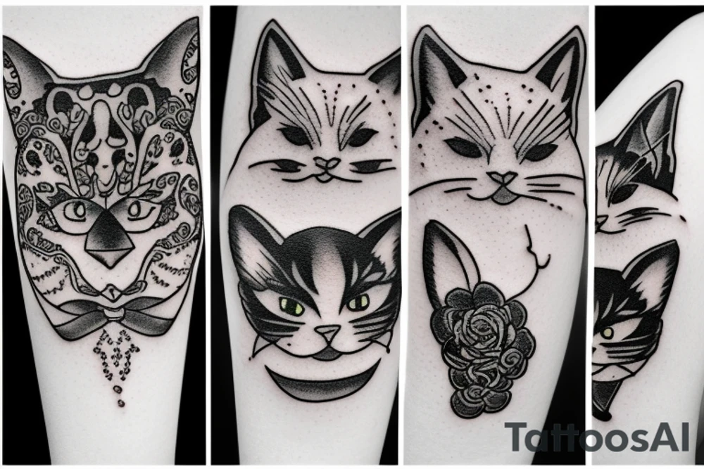 Ghost cat tattoo idea