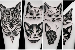 Ghost cat tattoo idea