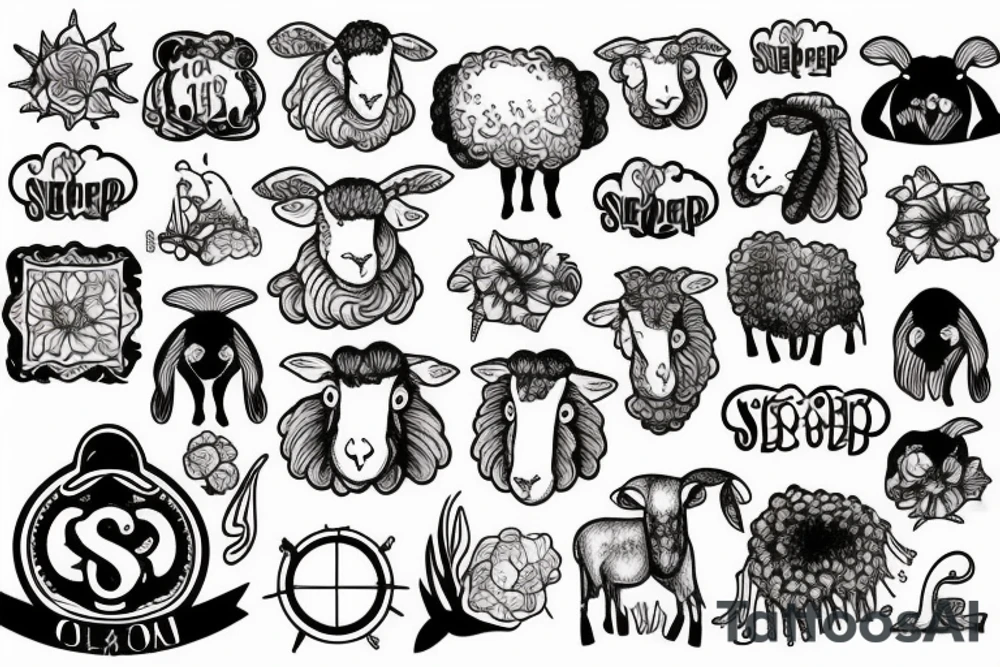 old sheep in the sea tattoo idea