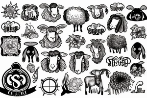 old sheep in the sea tattoo idea