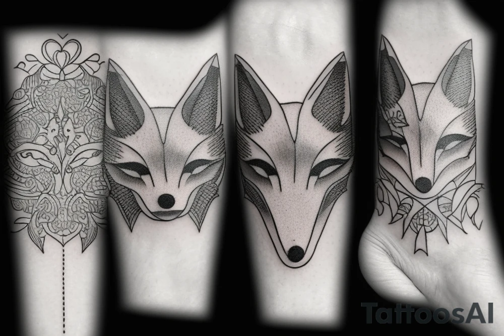 Ghost fox tattoo idea