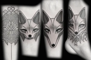 Ghost fox tattoo idea