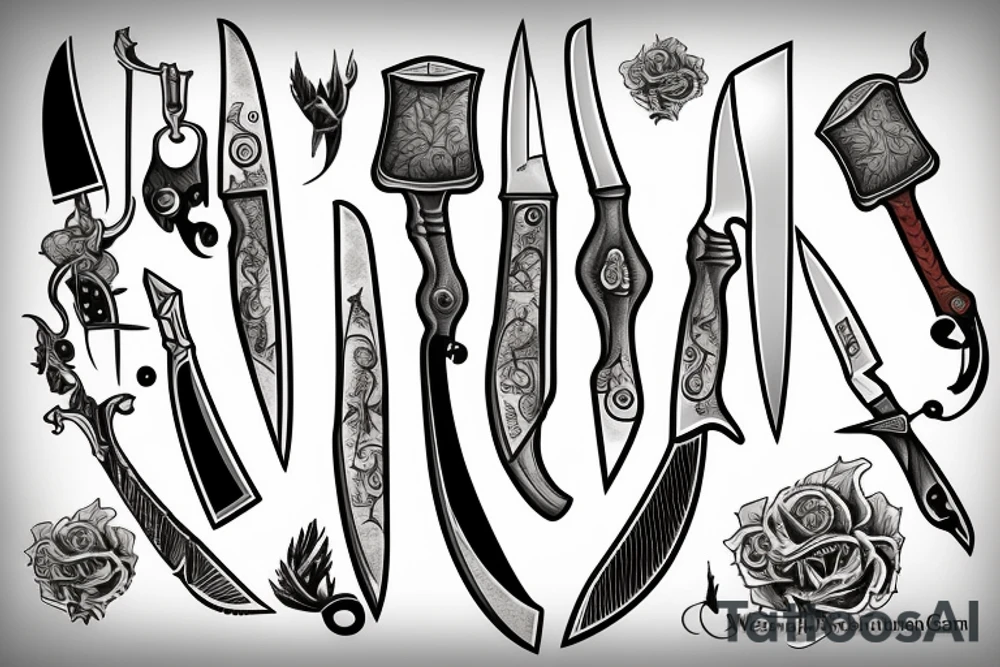 knife tattoo idea