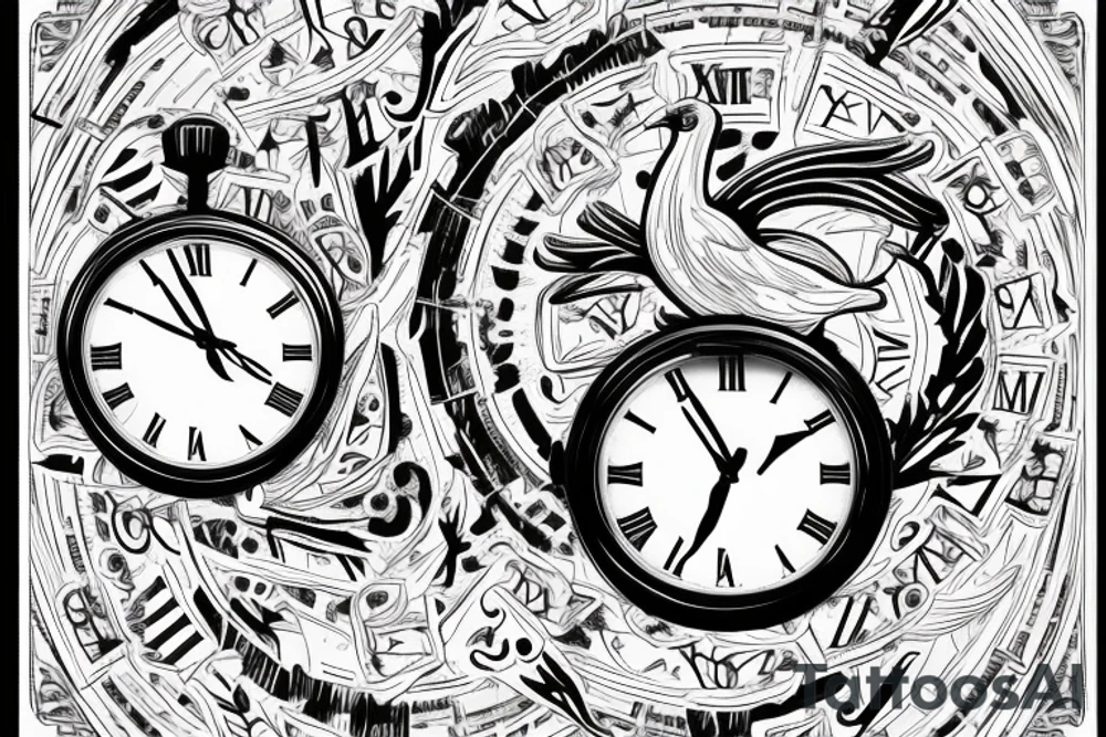 2 clocks 10:18 and 10:02
roman numerals dated 4/10/18 and 01/06/23
Two white doves tattoo idea 2 clocks 10:18 and 10:02
roman numerals dated 4/10/18 and 01/06/23
Two white doves tattoo idea