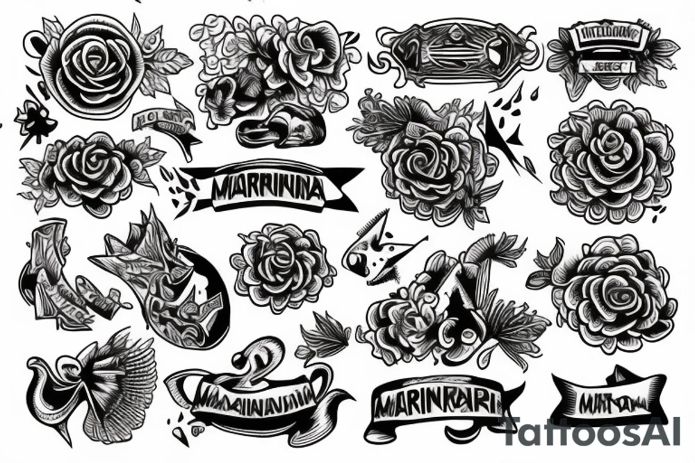 marina tattoo old school tattoo idea