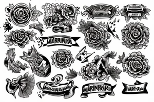 marina tattoo old school tattoo idea