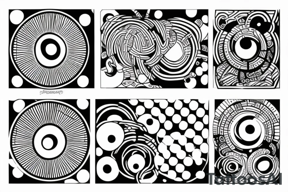 swimming in circles inspired tattoo idea