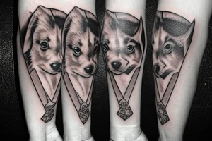 Dog with a pizza tattoo idea