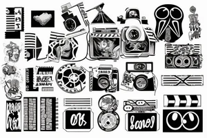 Films family and travel tattoo idea