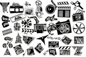 Films family and travel tattoo idea