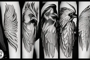 Black raven tattoo idea