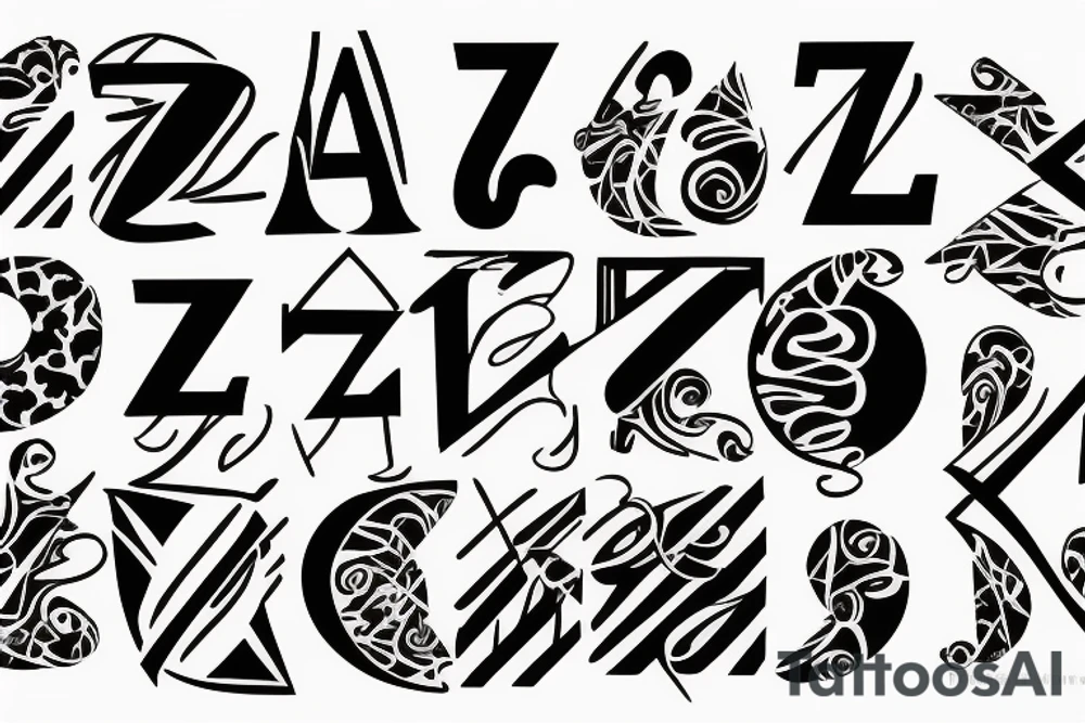 The letter Z tattoo idea