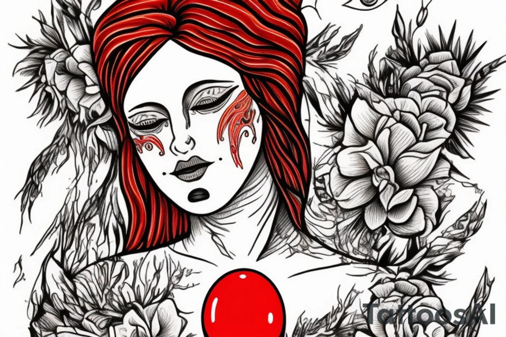 Mary Magdalene holding red egg tattoo idea