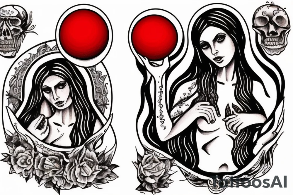 Mary Magdalene holding red egg tattoo idea