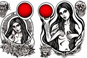 Mary Magdalene holding red egg tattoo idea