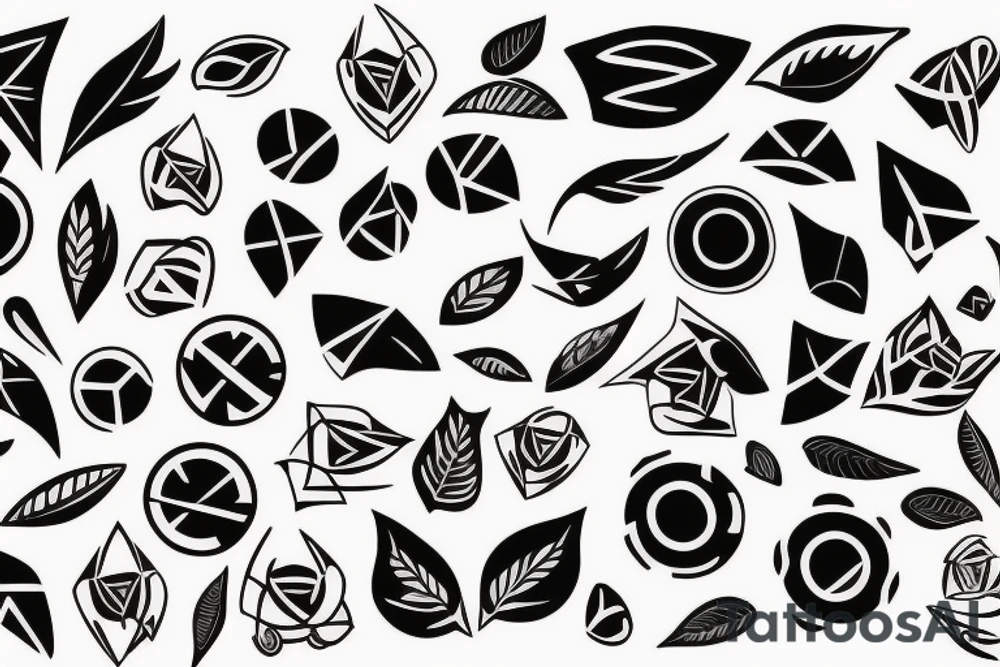Minimal black tribal tattoo idea